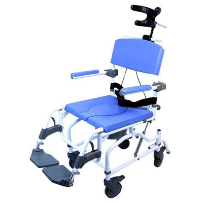 rolling shower chair with tilt and 15 inch seat