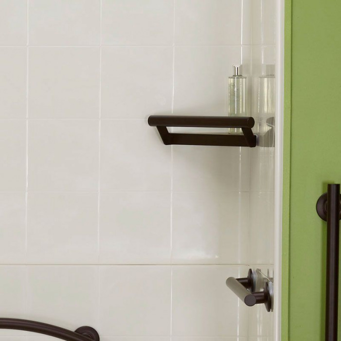 grab bar shelf in bronze