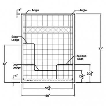 easy step shower with moulded seat