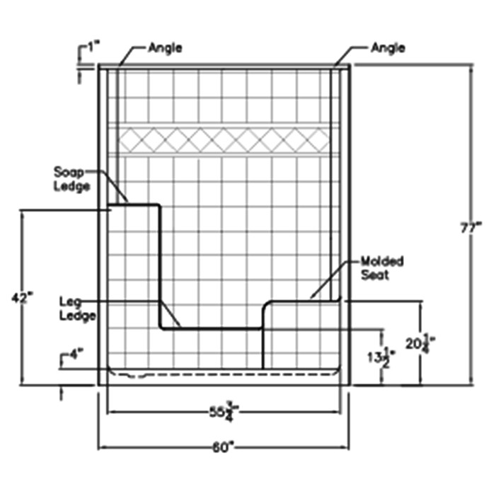 easy step shower with moulded seat