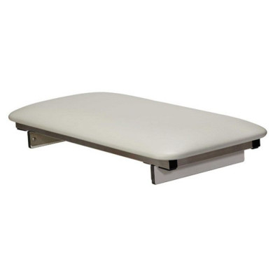 30 x 14 inch Portable Bathtub Transfer Seat, White padded top, adjustable stabilizing posts