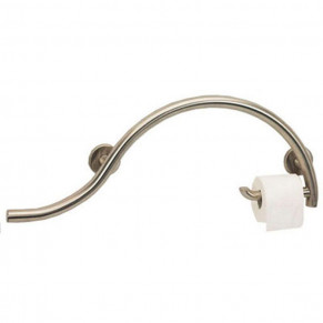 side of toilet grab bar with toilet roll holder LEFT