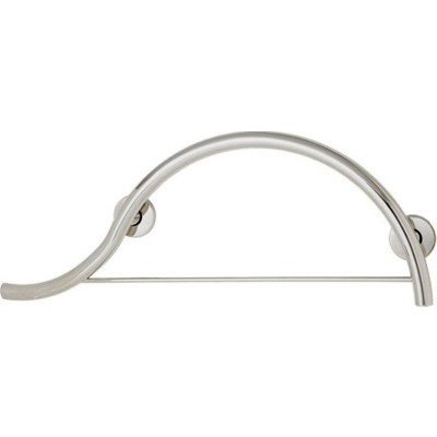 Piano Curved Grab Bar with Towel Bar 30" x 1¼", Satin Stainless