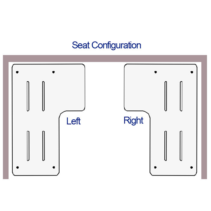 seat handing diagram shows left and right