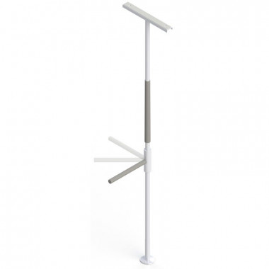 floor to ceiling support pole with bar