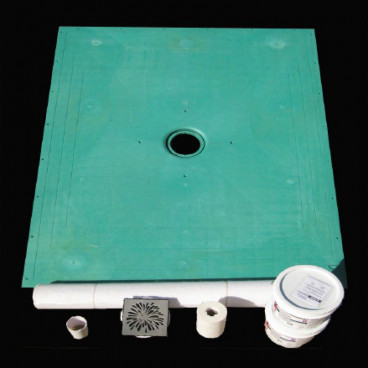 level entry shower pan for tile showers