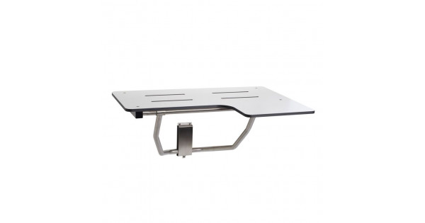 32 x22.5 Fold up ADA Shower Seat L Shaped Reversible 900 lb. weight capacity White phenolic slats