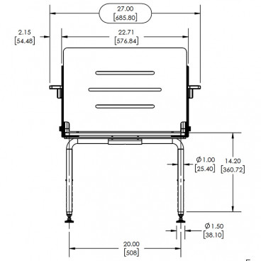 bariatric shower bench seat measurements