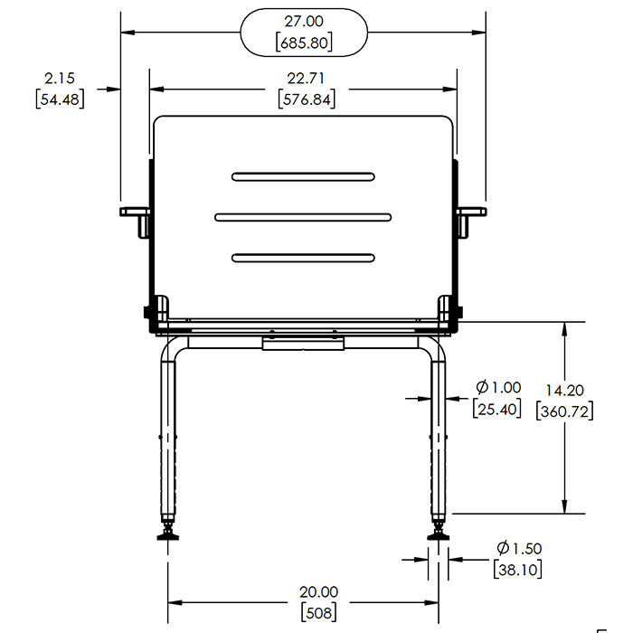 Shower bench measurements clearance
