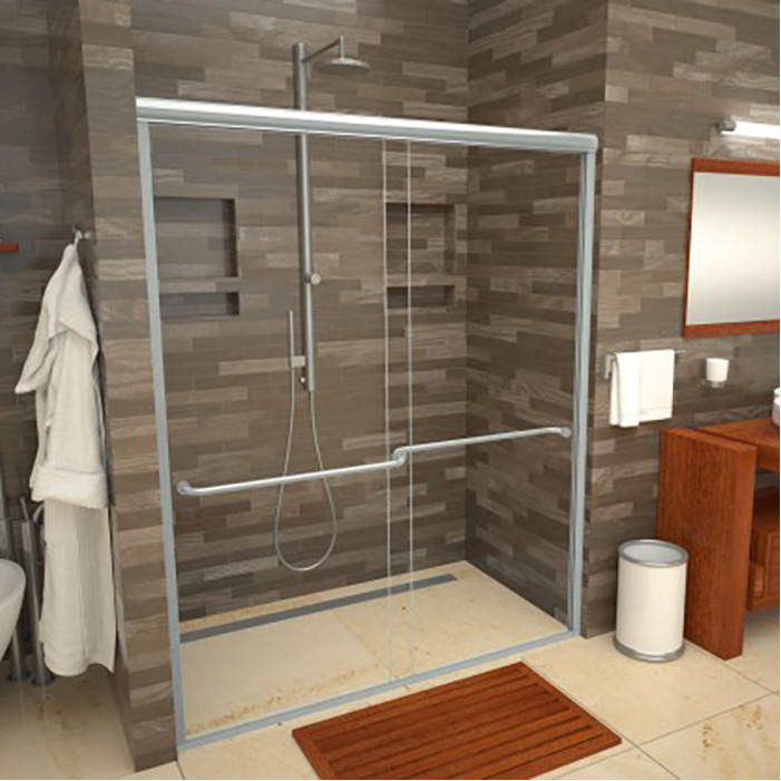 linear drain tiled shower curb free