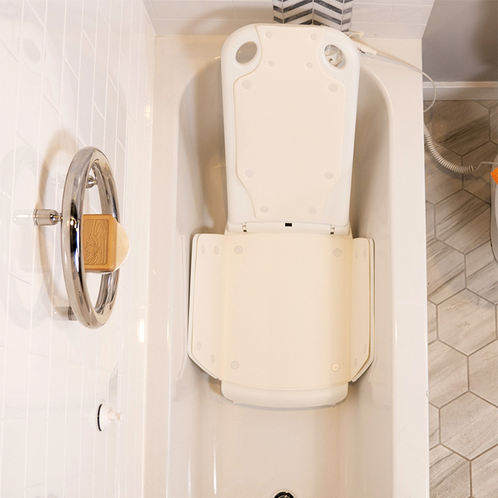 Tranquilo Premium Electric Bath Lift with Padded, SAFESWIVEL Rotating -  Platinum Health Group