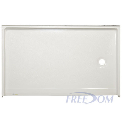 60" x 37" Freedom Accessible Shower Pan, RIGHT Drain