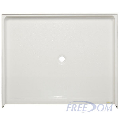 60 x 49 inch large Wheelchair Accessible Shower Pans, white, Center drain, 7/8 inch threshold