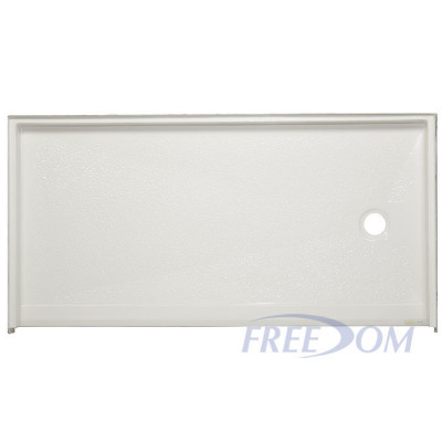 60" x 33⅜" Freedom Accessible Shower Pan, RIGHT Drain