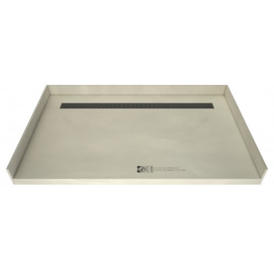 63" x 32" Tile Over Barrier Free Shower Pan, Trench Drain