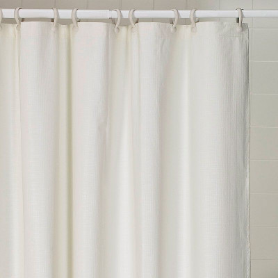 weighted vinyl shower curtain 66 x 72 white cream
