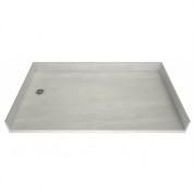 Select drain placement for 54" x 37" Tile Over Curbed Pan
