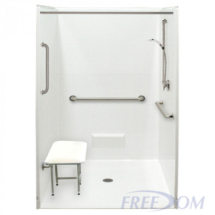 Four Piece 48 in. x 37 in. Wheelchair Accessible Shower APF4836BF4P Wheelchair Accessible Bathroom