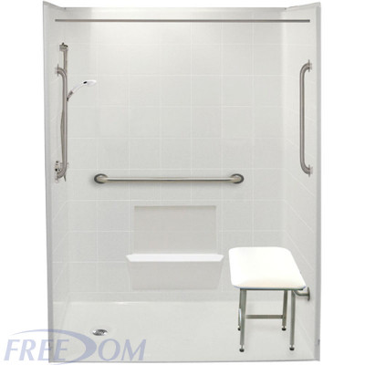 60" x 33⅜" Freedom Accessible Shower, Left Drain