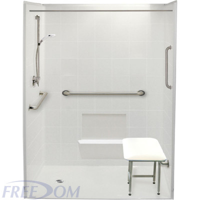 60" x 37" Freedom Accessible Shower, Left Drain