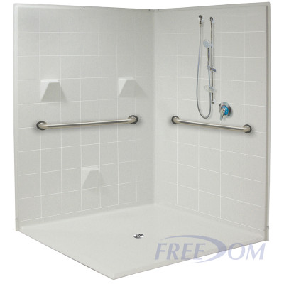 61" x 61" Freedom Accessible Corner Shower