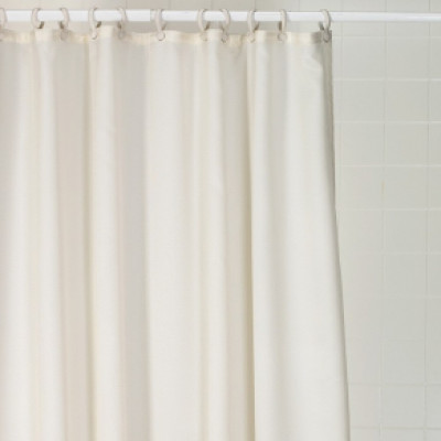 66" x 72"  Premium Nylon Weighted Shower Curtain - White