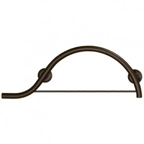 Freedom piano curved grab bar with towel bar bronze, left