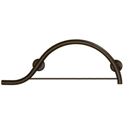 Piano Curved Grab Bar with Towel Bar 30" x 1¼", Bronze