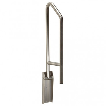 side of toilet grab bar, satin stainless, up position