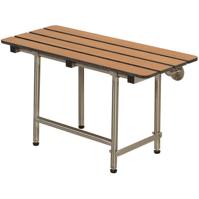 32" x 15" Folding Bench with legs, Phenolic Slatted TEAK