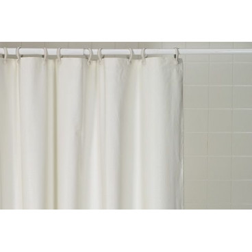 weight shower curtain white