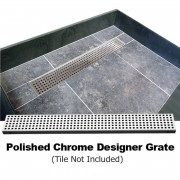 Select Trench Drain Grate Style for 60" x 34" Barrier Free, Tile Over Shower Pan