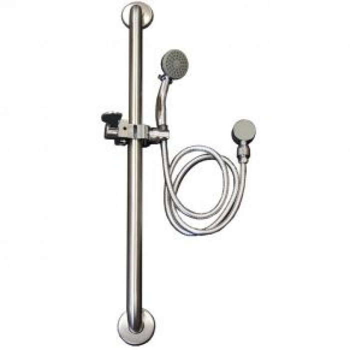 Adjustable Handheld Shower Head Holder Bracket, ABS+Plastic Bathroom 3M Adhesive Showerhead Adapter, Waterproof Wall Mounted Universal Showering Components - NO Tools Required