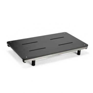  27" x 15.5 inch Portable Bathtub Transfer Seat, Black Phenolic top, adjustable stabilizing posts