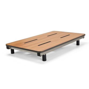  27" x 15.5 inch Portable Bathtub Transfer Seat, Teak Phenolic top, adjustable stabilizing posts