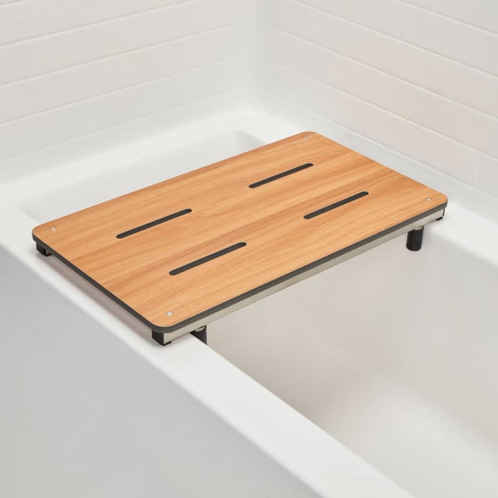  27" x 15.5" Portable Bathtub Seat, Phenolic TEAK