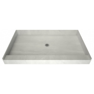 60" x 37" Tile Over Curbed Shower Pan