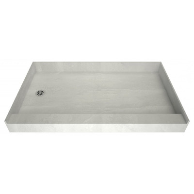 54" x 37" Tile Over Curbed Shower Pan