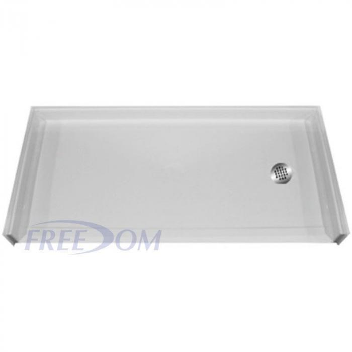 Freedom Bathtub Replacement Shower Pan, Right Drain (60" x 31")