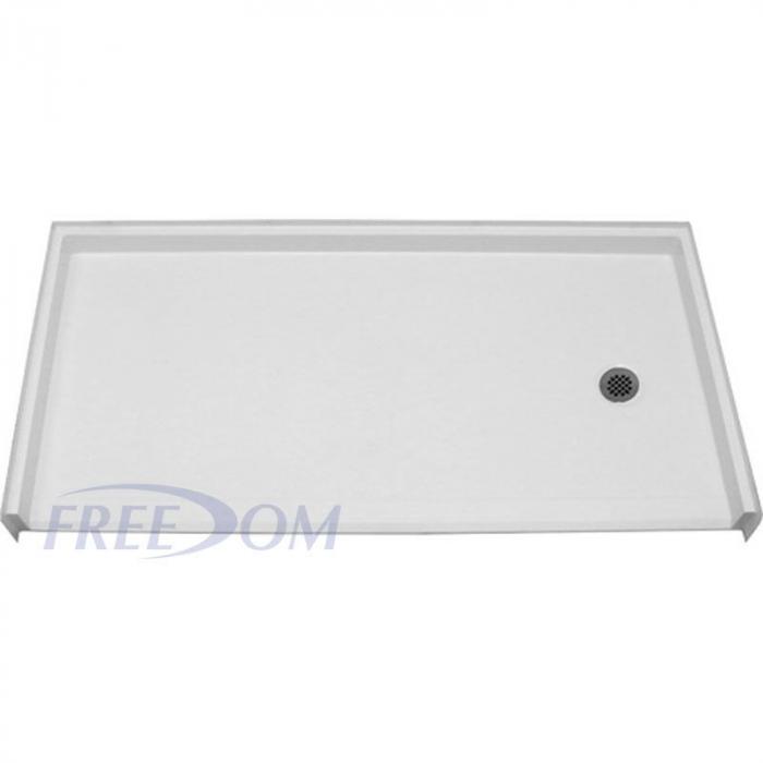 Freedom ADA Shower Roll in Pan, Right Drain (62 7/16" x 32 1/4")