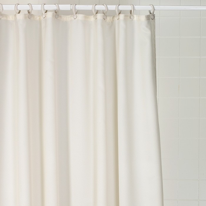 Freedom Premium Nylong Weighted Shower Curtain 66 inch wide White